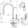 Смеситель для кухни GRANULA GR-8172 черный с выдвижным изливом 8172 CHEPHYII